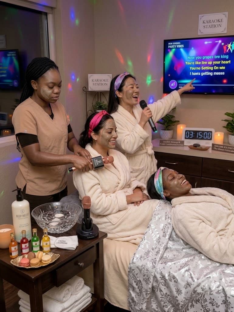 🎤✨ Karaoke Spa Party